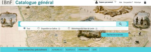 Visuel sur BnF catalogue général