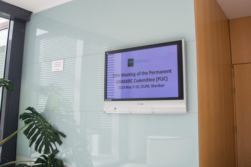 Salle de la réunion du 29e Permanent UNIMARC Committee, les 9 et 10 mai 2019 à Maribor (Slovénie)